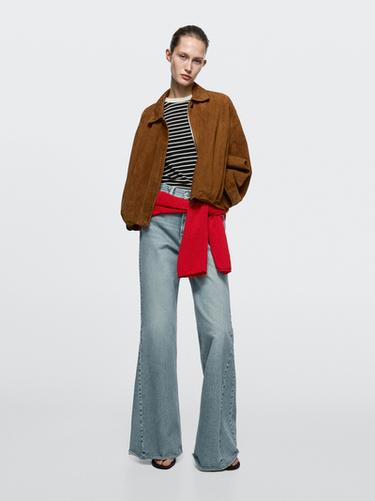 Zara High-waist flare fit jeans - Aquamarine