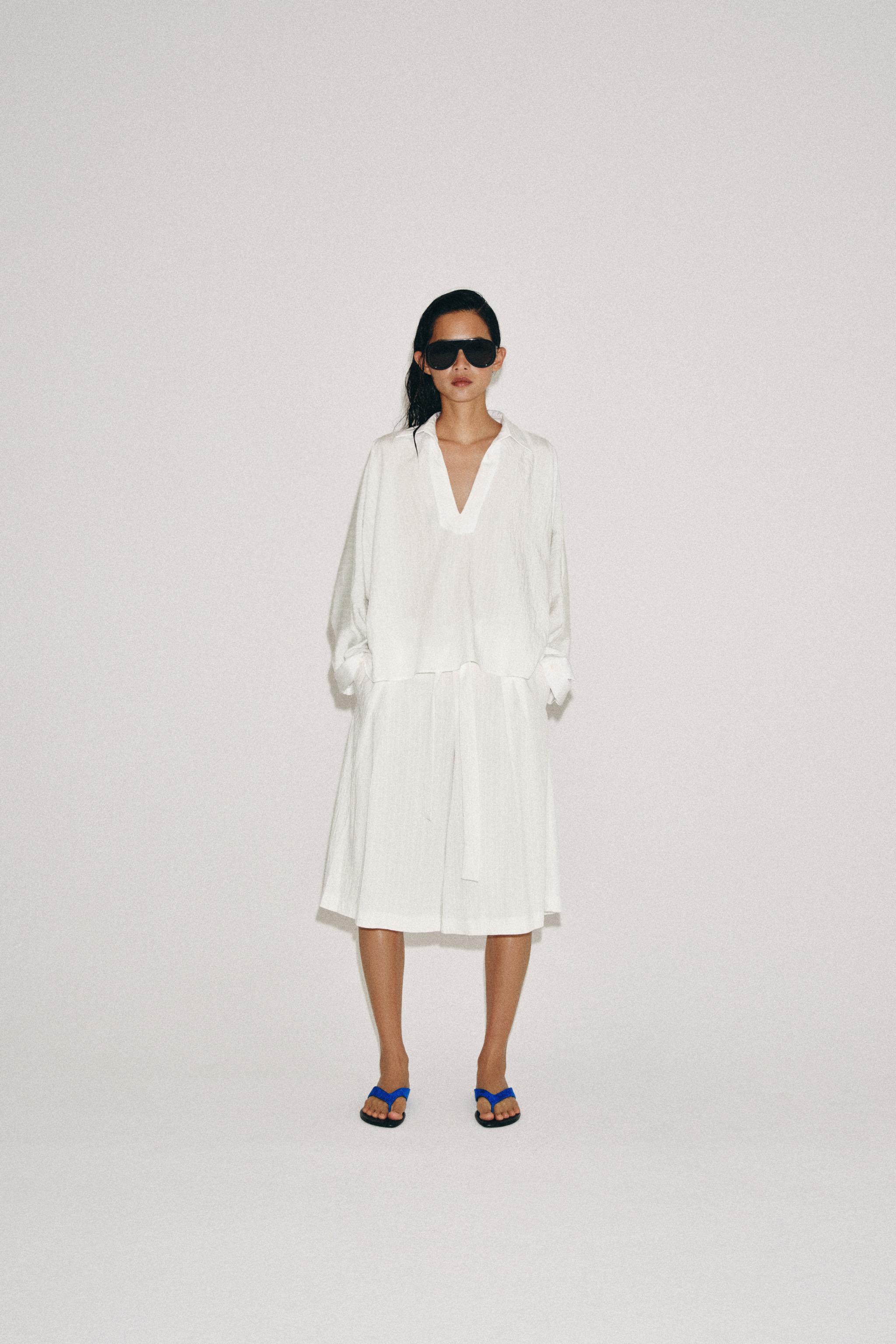 ZW COLLECTION OVERSIZED TEXTURED SHIRT