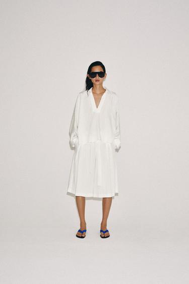 ZW COLLECTION OVERSIZE TEXTURED SHIRT - Oyster-white by Zara - Image 2