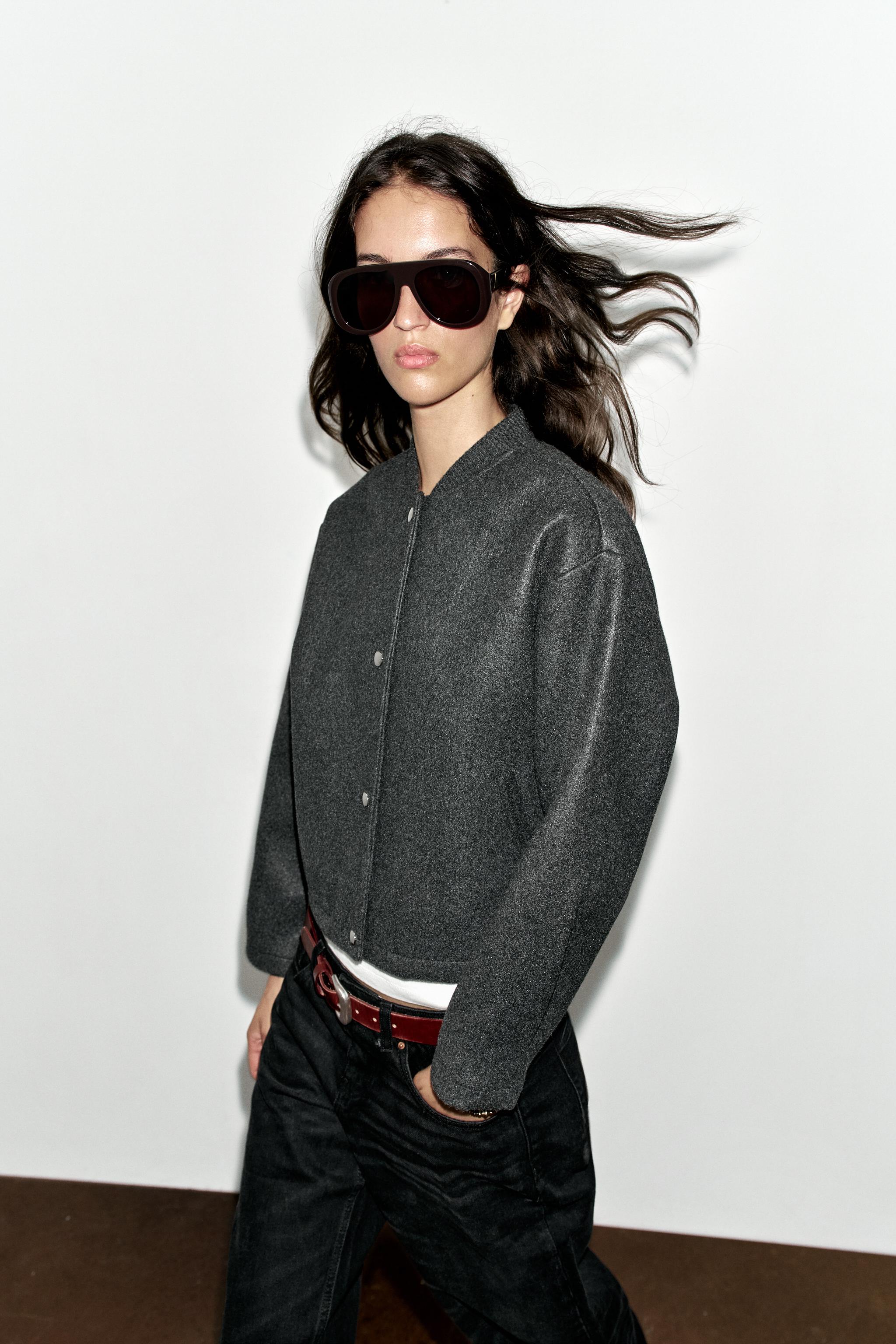 SOFT BOMBER JACKET — Gray