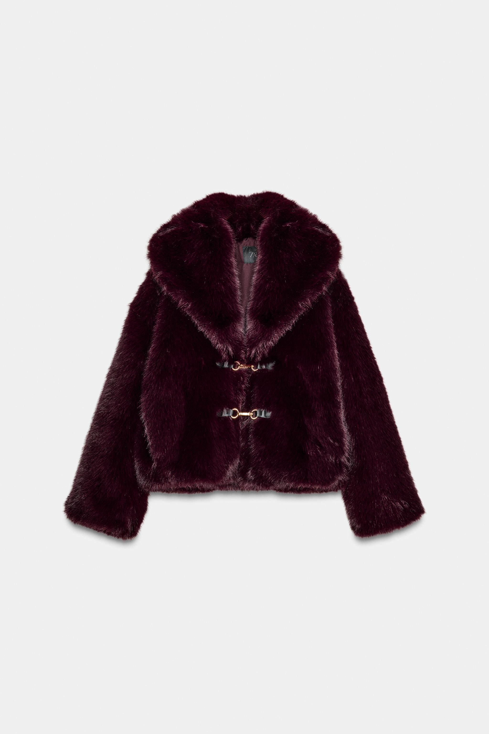 TOGGLE FAUX FUR JACKET