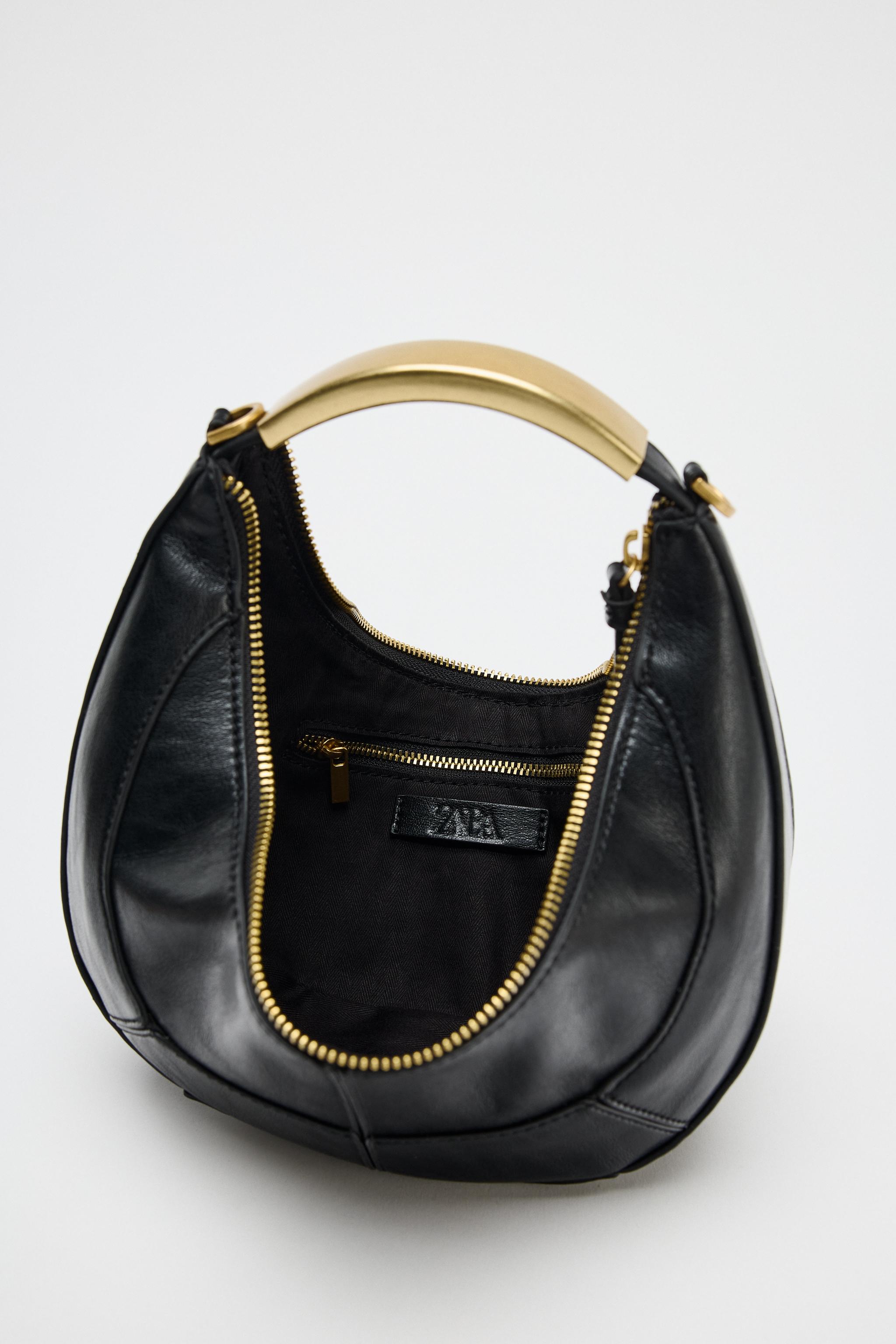 OVAL BAG WITH METAL HANDLE - Black | ZARA United States
