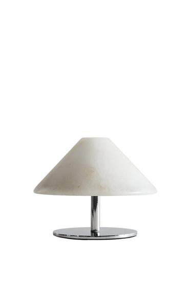 Zara CORDLESS ALABASTER TABLE LAMP - Ecru