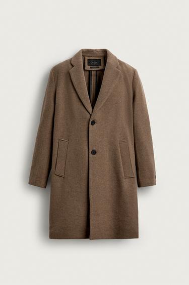 CASACO REGULAR FIT COM LÃ - Vison da Zara