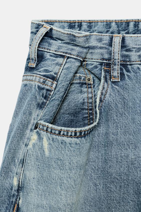 JEAN ZW COLLECTION BAGGY FIT TAILLE HAUTE - Bleu moyen de Zara - Image 9