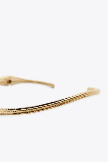 TEXTURED CHOKER NECKLACE - Golden by Zara - Image 2