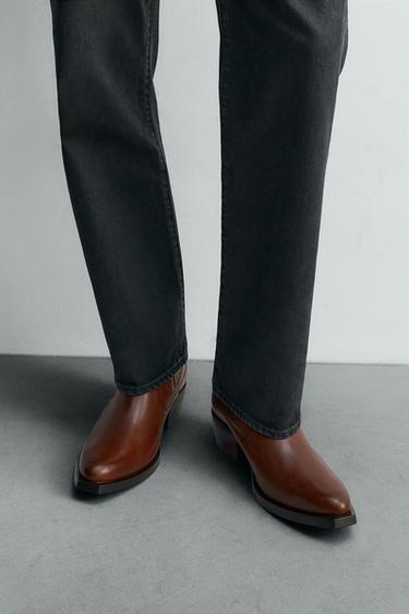 LIMITED EDITION COWBOY LEATHER BOOTS - Brown by Zara - Image 2