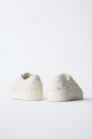 TENNIS OU BASKET À PAILLETTES - Blanc de Zara - Image 5