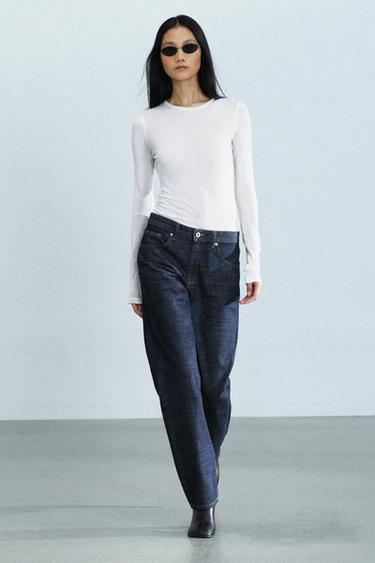 ZW COLLECTION STRAIGHT JEANS MITTELHOHER BUND - Blau von Zara - Bild 0