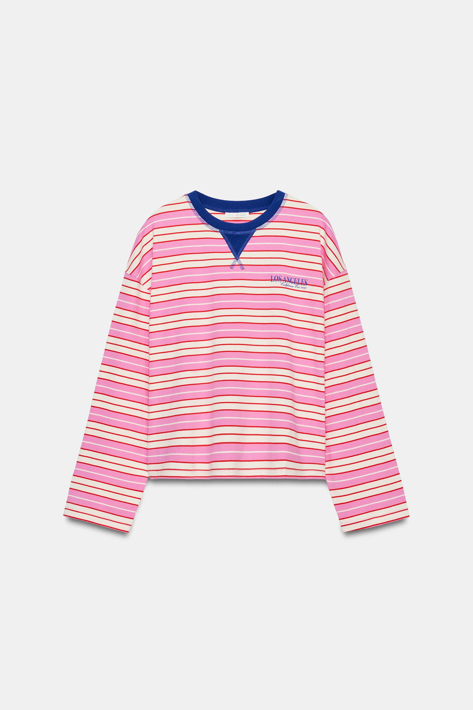 STRIPED TEXT T-SHIRT thumbnail 6