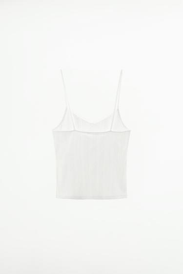 POINTELLE LACE TOP - White by Zara - Image 4