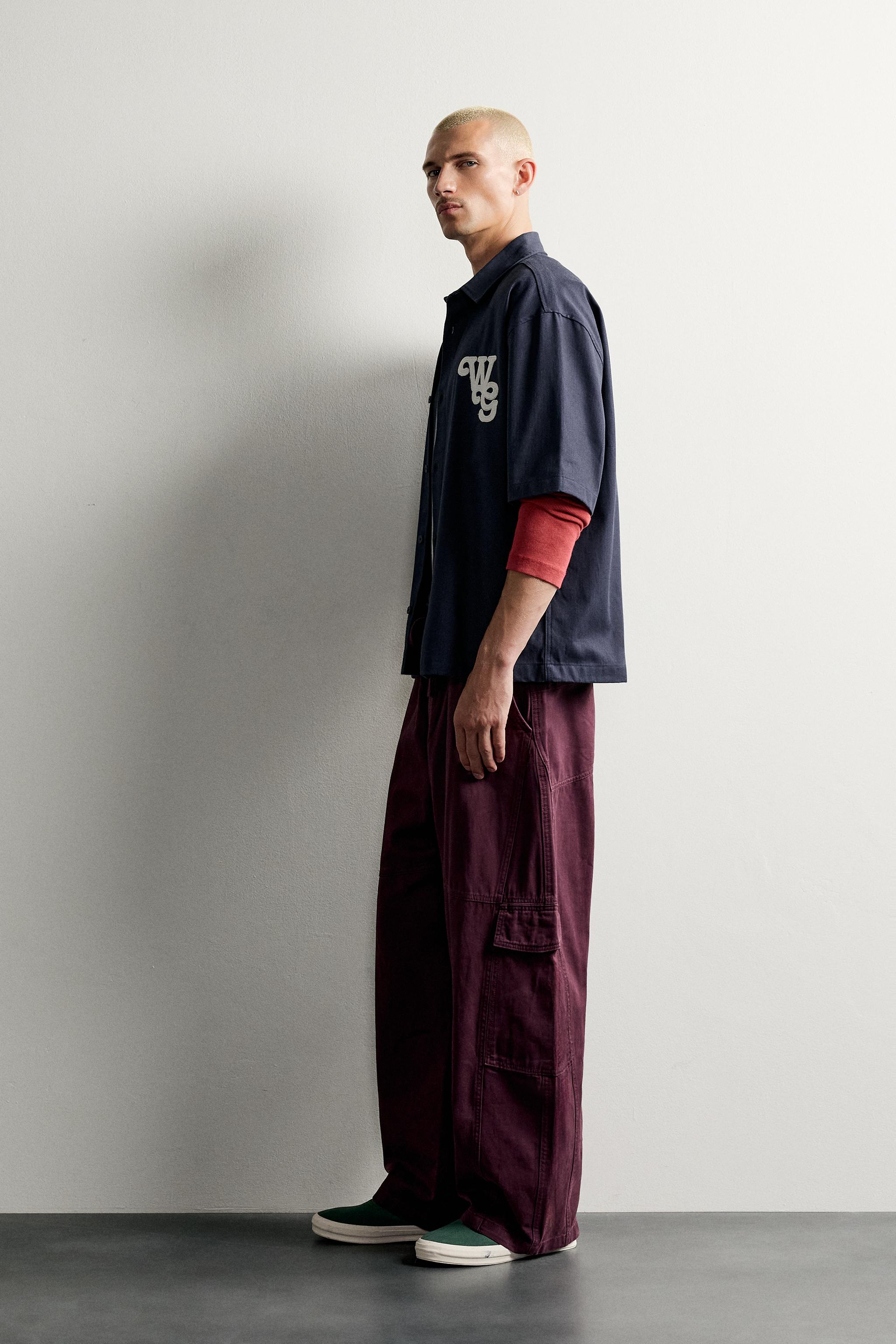HERRINGBONE PATCH RELAXED SHIRT