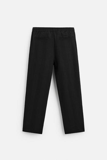 GEOMETRIC JACQUARD TROUSERS - Black by Zara - Image 6