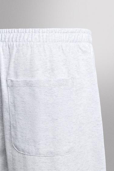 SHORT DE JOGGING EN COTON 9" - Gris chiné de Zara - Image 9