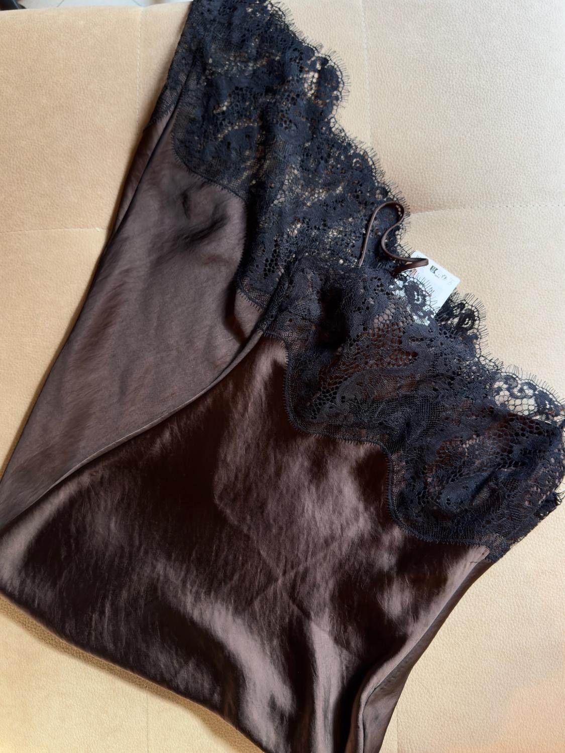 ZW COLLECTION ASYMMETRIC LACE SATIN DRESS - Image 5