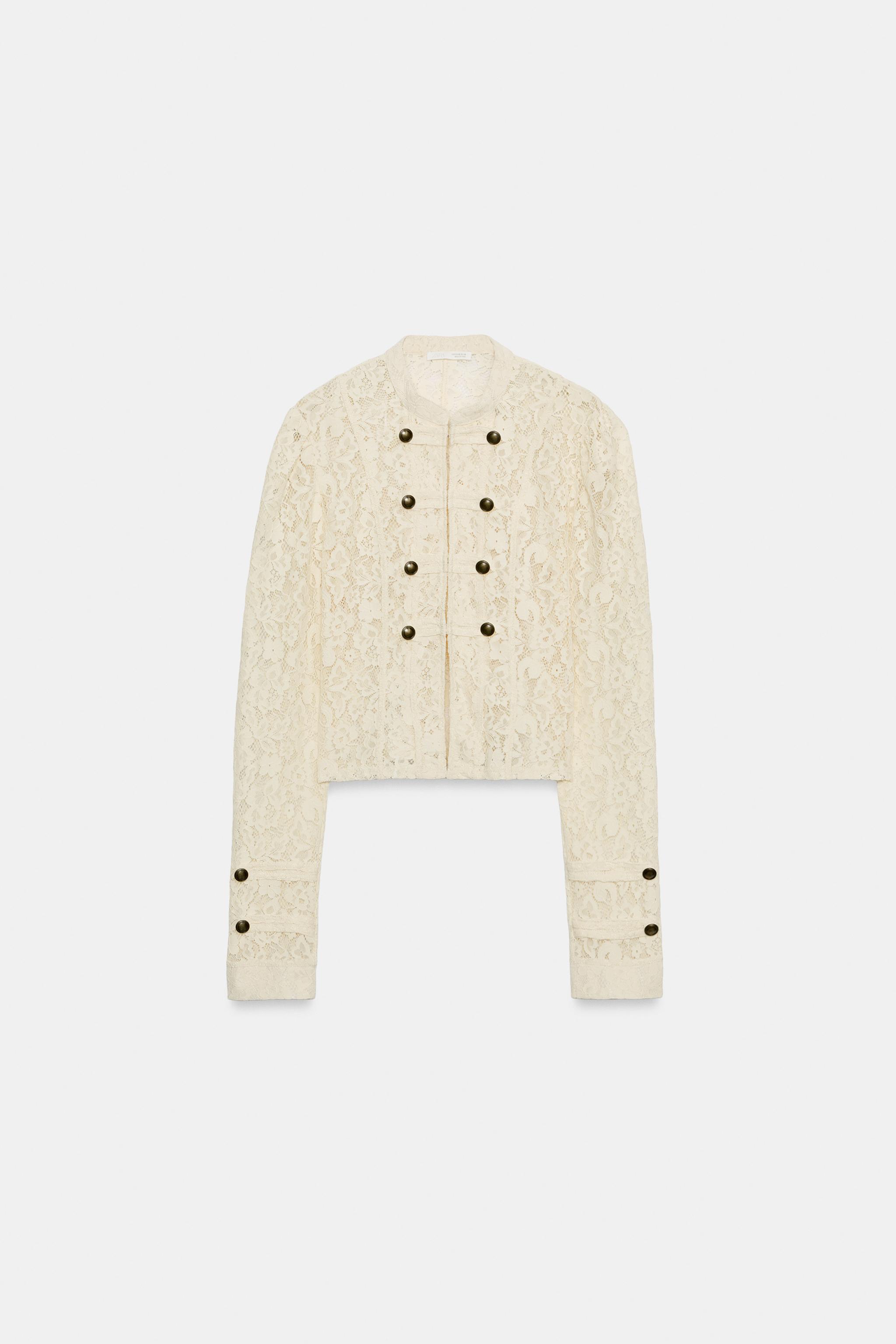LACE FROG FASTENING JACKET - Ecru | ZARA United States