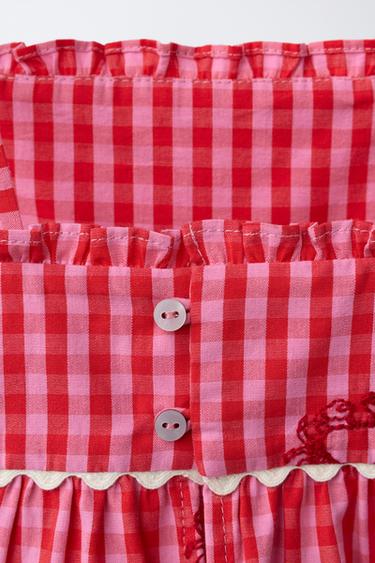 EMBROIDERED CRAB SHORT JUMPSUIT CASA LAWA X ZARA KIDS - Red by Zara - Image 3