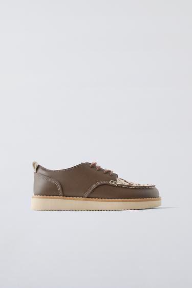 COW LEATHER SHOES - Brown by Zara - Image 0