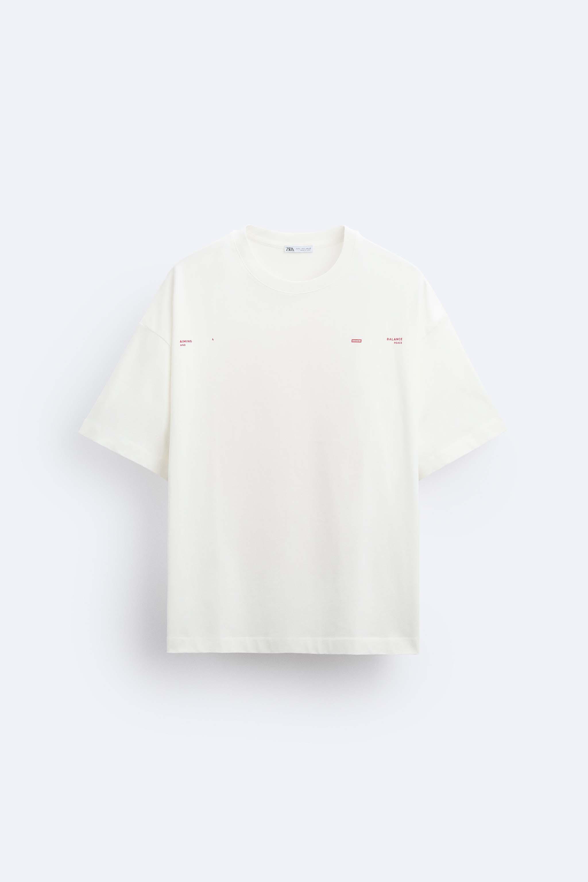 COMBINATION PRINT T-SHIRT - Oyster-white | ZARA Canada