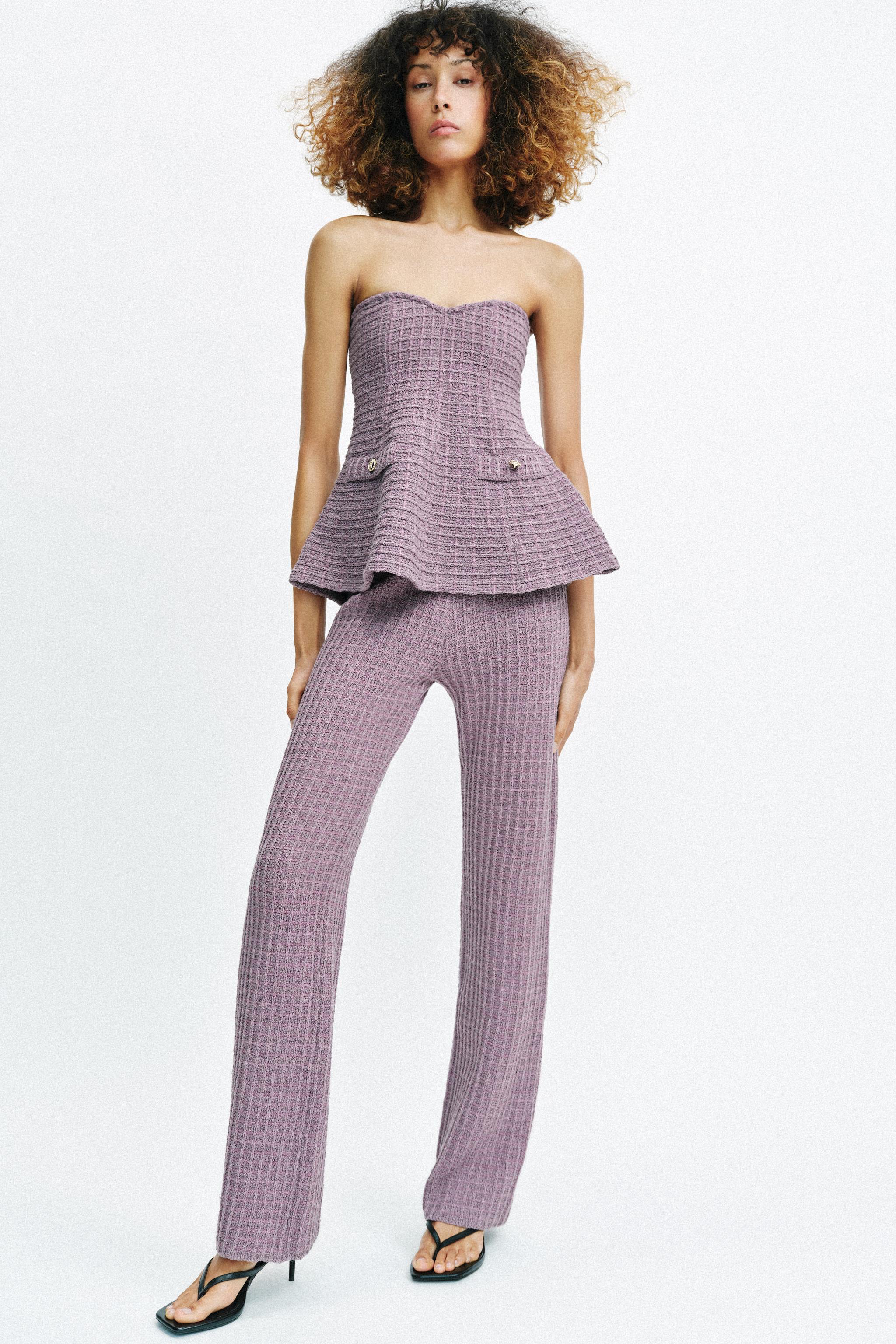 TEXTURED STRETCH BANDEAU TOP