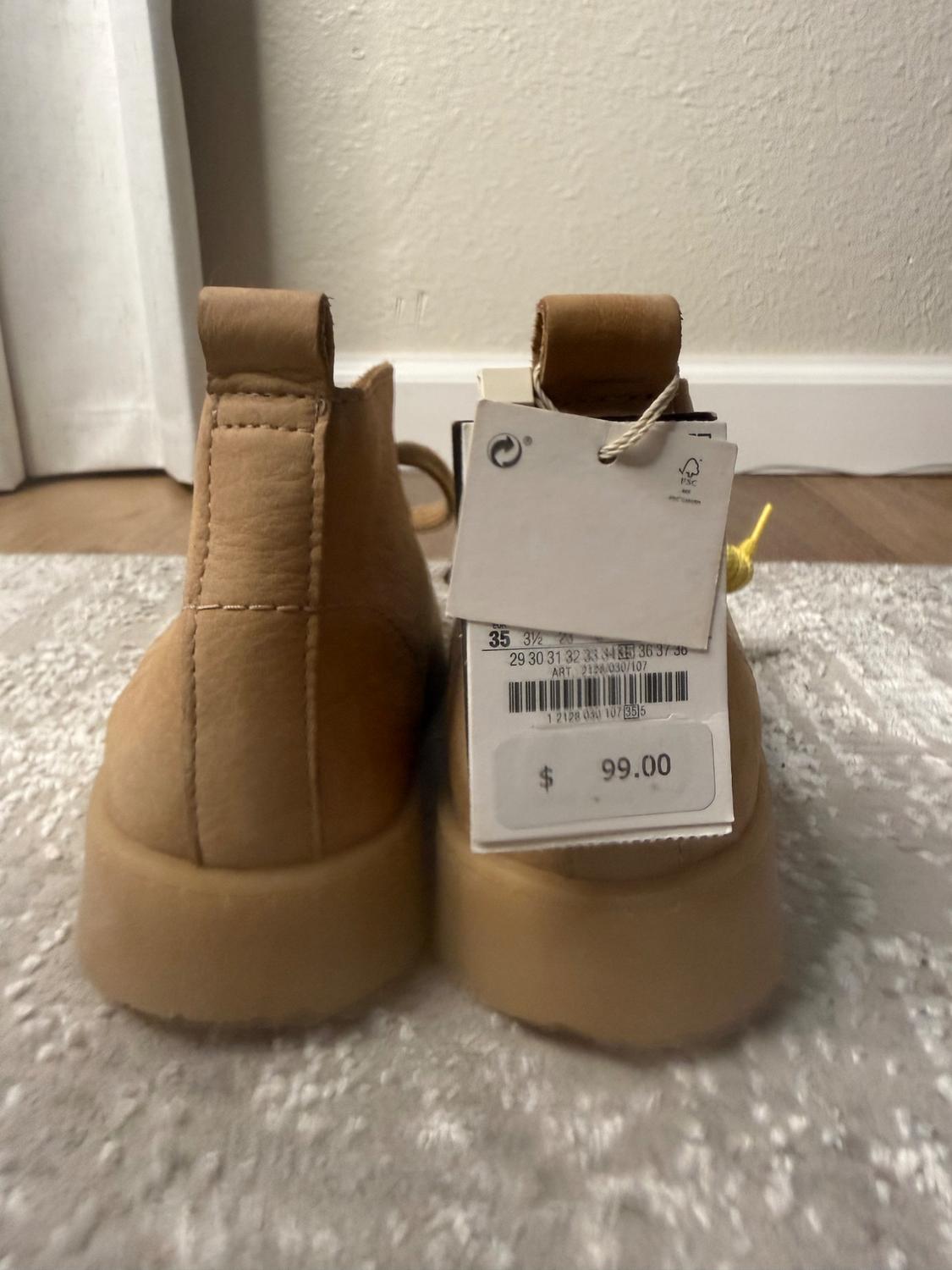 KIDS/ CLARKS® x ZARA LEATHER ANKLE BOOTS - Image 4