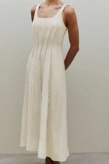 CHEMISE DE NUIT CRÊPE SOIE - Écru de Zara - Image 5