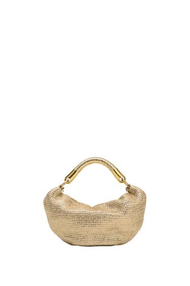 BOLSO DE MANO EFECTO METALIZADO - Dorado de Zara