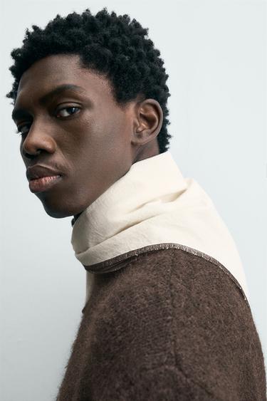 COMBINED TEXTURED BANDANA - Oyster-white by Zara - Image 0