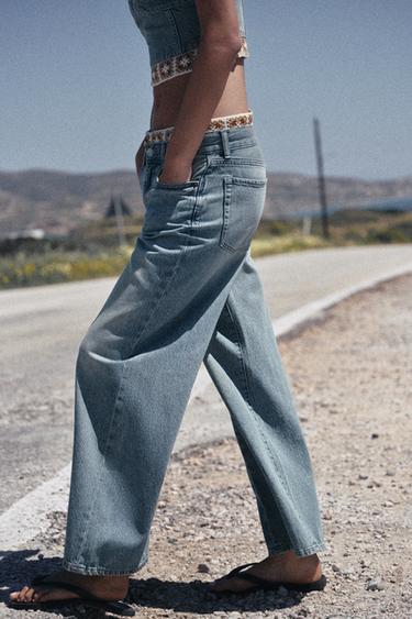 JEAN Z1975 LOOSE FIT TAILLE MOYENNE CROCHET - Bleu moyen de Zara - Image 1
