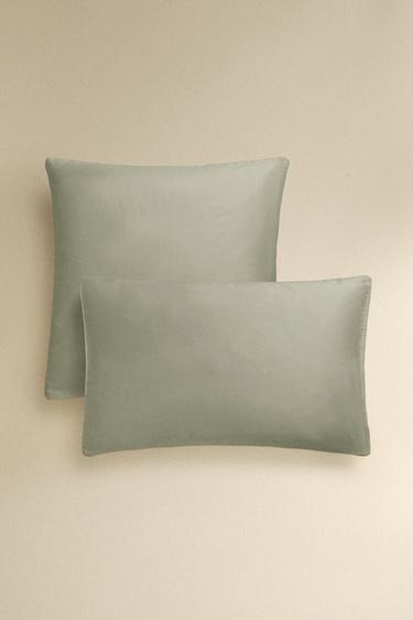 SATEEN PILLOWCASE (500 THREAD COUNT) - dusty blue by Zara