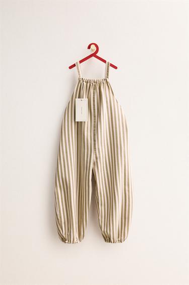 ZARA TIMELESS - SALOPETTE LONGUE À RAYURES - Marron clair de Zara