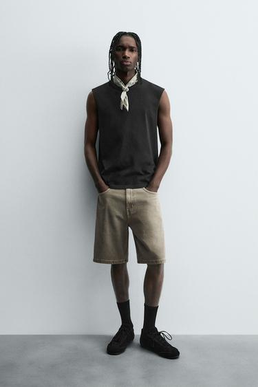 CAMISETA TANK RELAXED FIT - Negro de Zara - Imagen 0