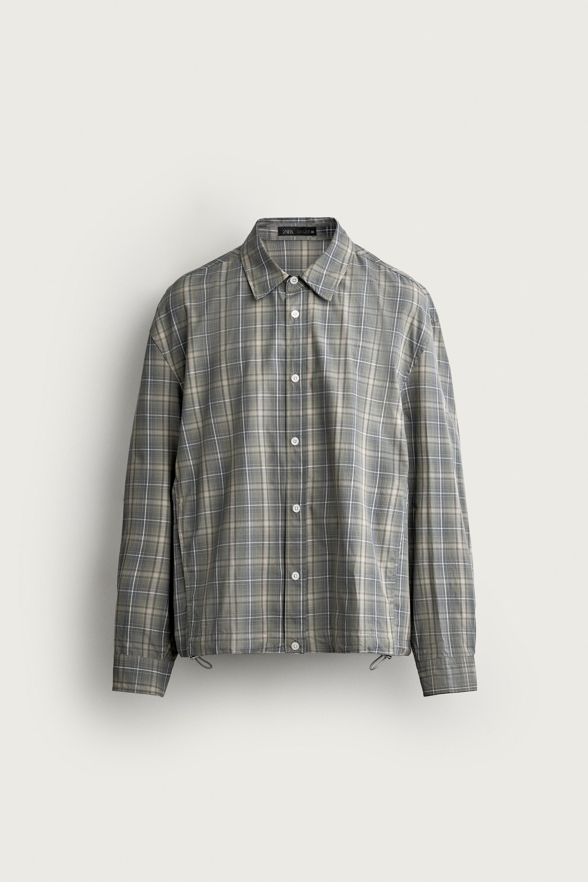 Zara RELAXED FIT KARELİ GÖMLEK görsel 7