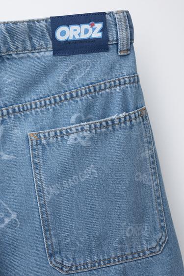 SHORT EN JEAN SKATE LOGO - Bleu de Zara - Image 3