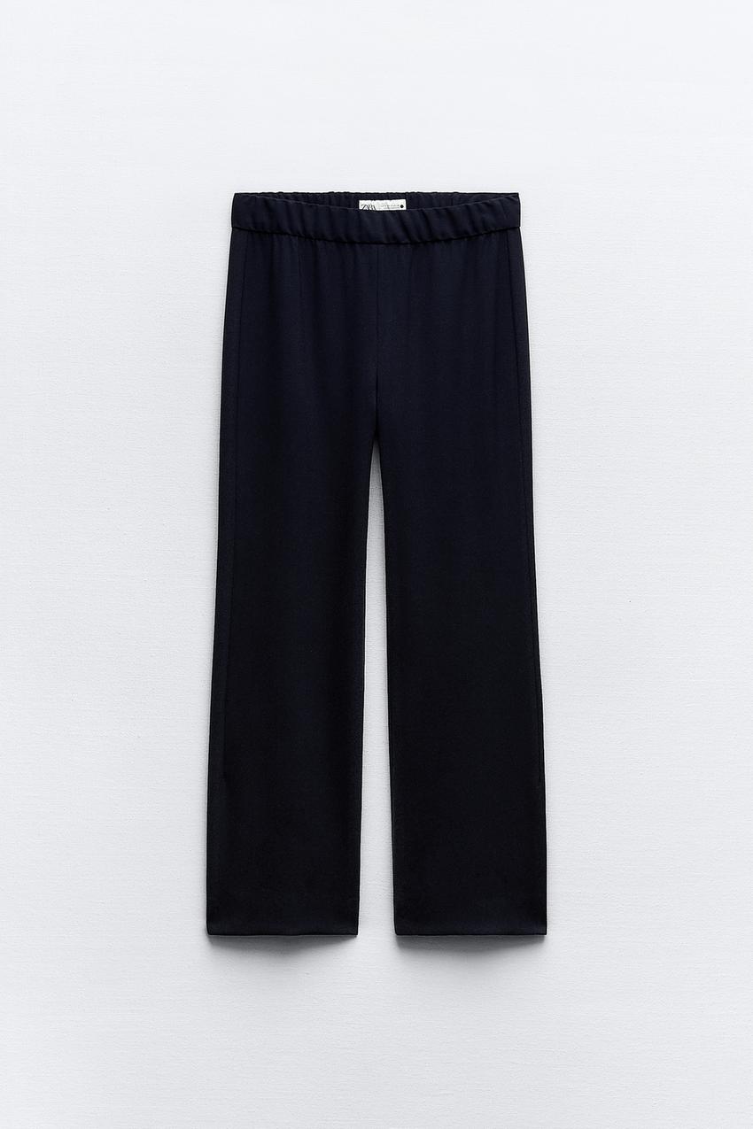 HIGH-WAIST TROUSERS - Light mink