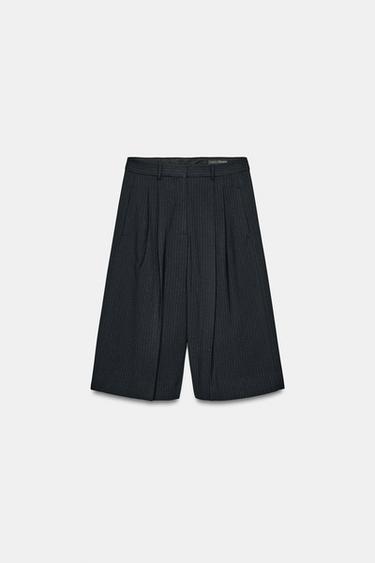 ZW COLLECTION PINSTRIPE PLEATED BERMUDA SHORTS - striped by Zara - Image 4