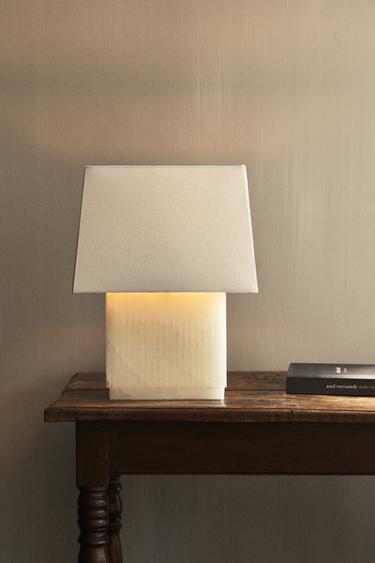 MARBLE TABLE LAMP - Ecru by Zara