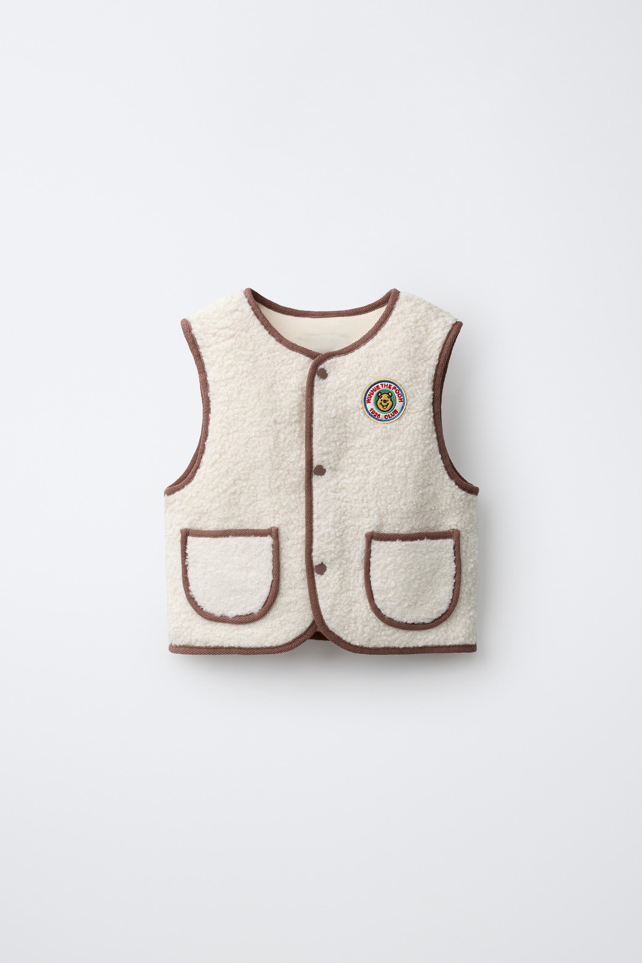 WINNIE THE POOH © DISNEY FAUX SHEARLING VEST — Ecru