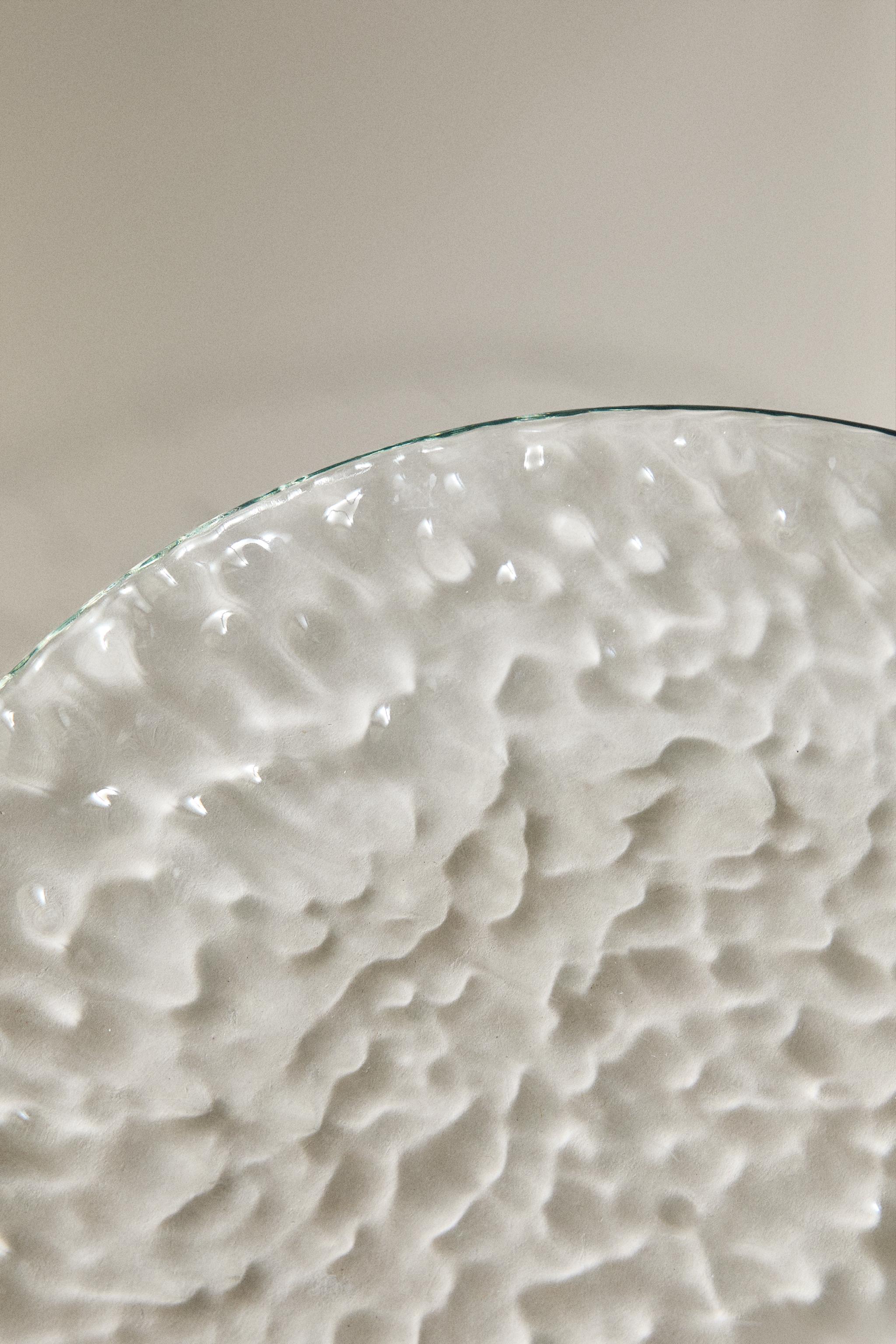 ASSIETTE PLATE ACRYLIQUE TEXTURÉE