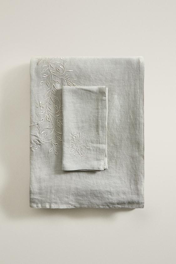 NAPPE LIN BRODERIE NOËL - VERDÂTRE | ZARA France