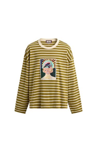 STRIPED T-SHIRT WITH CONTRAST PATCH SAMUEL DE SABOIA X ZARA - striped by Zara
