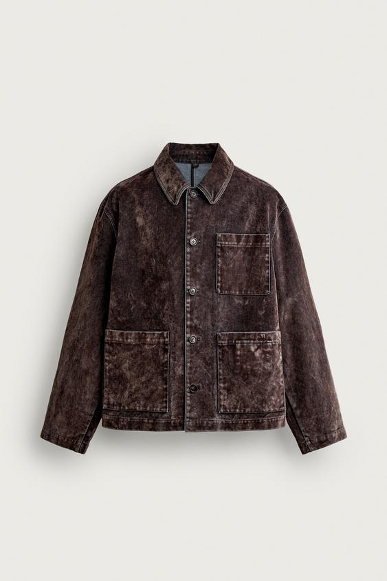 Zara 植絨寬鬆版型外套 - 水貂棕色 - 圖片 0