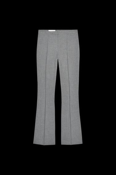 FLARED TROUSERS WITH SEAM - Grey by Zara - Image 0
