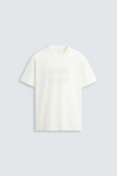 FADED PRINTED T-SHIRT - Ecru by Zara