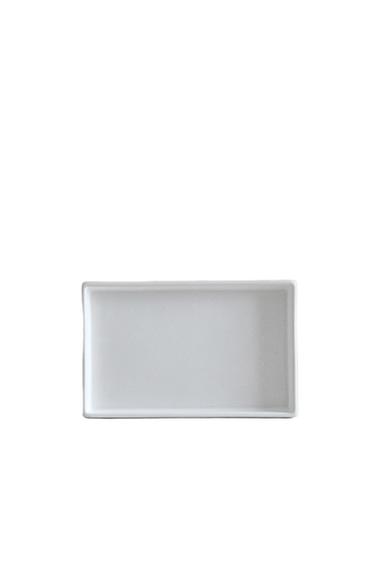 WHITE EARTHENWARE BATHROOM TRAY - White by Zara