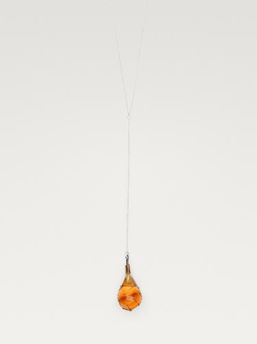 Zara Glass drop piece necklace - Orange