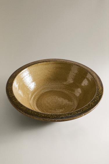 DECORATIVE TERRACOTTA BOWL - Ochre by Zara - Image 1