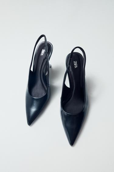 Zara SLINGBACK WEDGE HEELS - Black