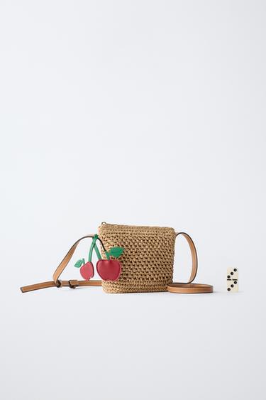 SAC BANDOULIÈRE EN RAFIA CERISES - Blanc écru de Zara - Image 5