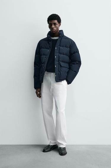 80% DOWN - 20% FEATHER WATER-REPELLENT JACKET - Indigo by Zara